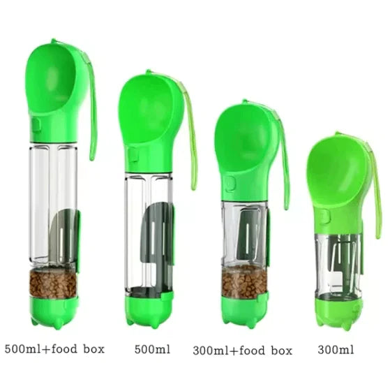 3-in-1 Dog Water Bottle & Food Feeder